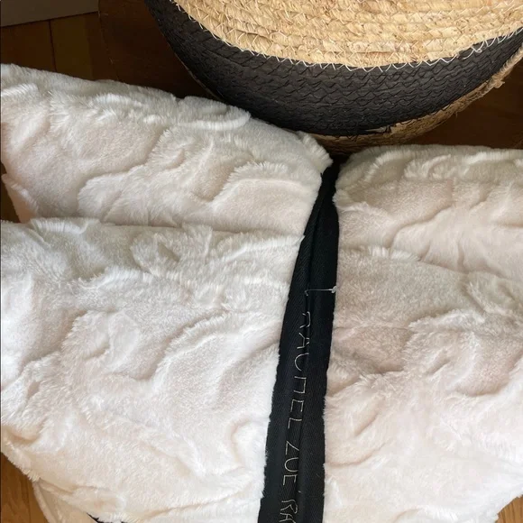 🎀Rachel Zoe Cream Plush Luxurious Faux Fur Pillow Duo with Bow Pattern 🎀 - Picture 12 of 16